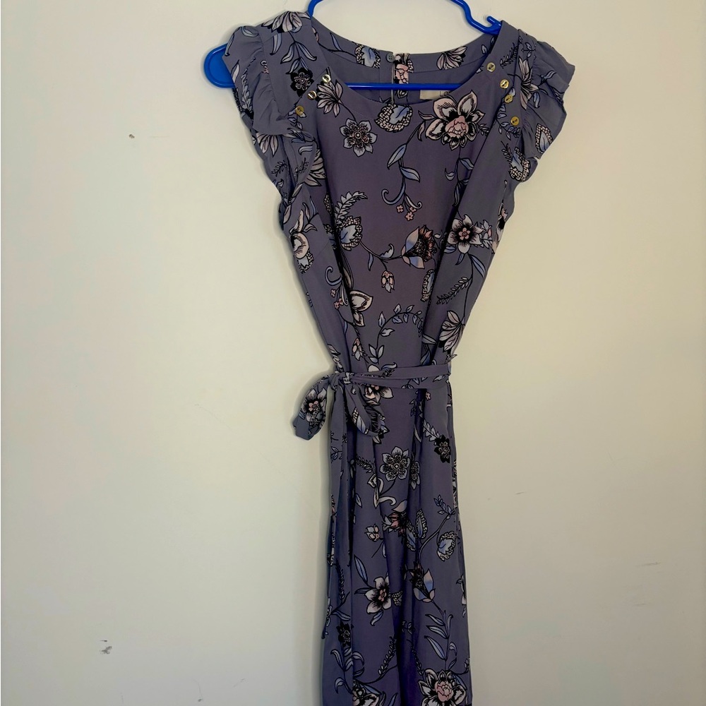 NWT Loft purple floral wrap dress size Medium Petite